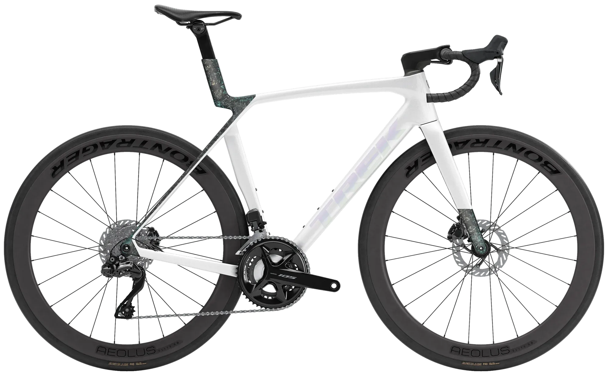 Trek Madone in glänzendem Weiß